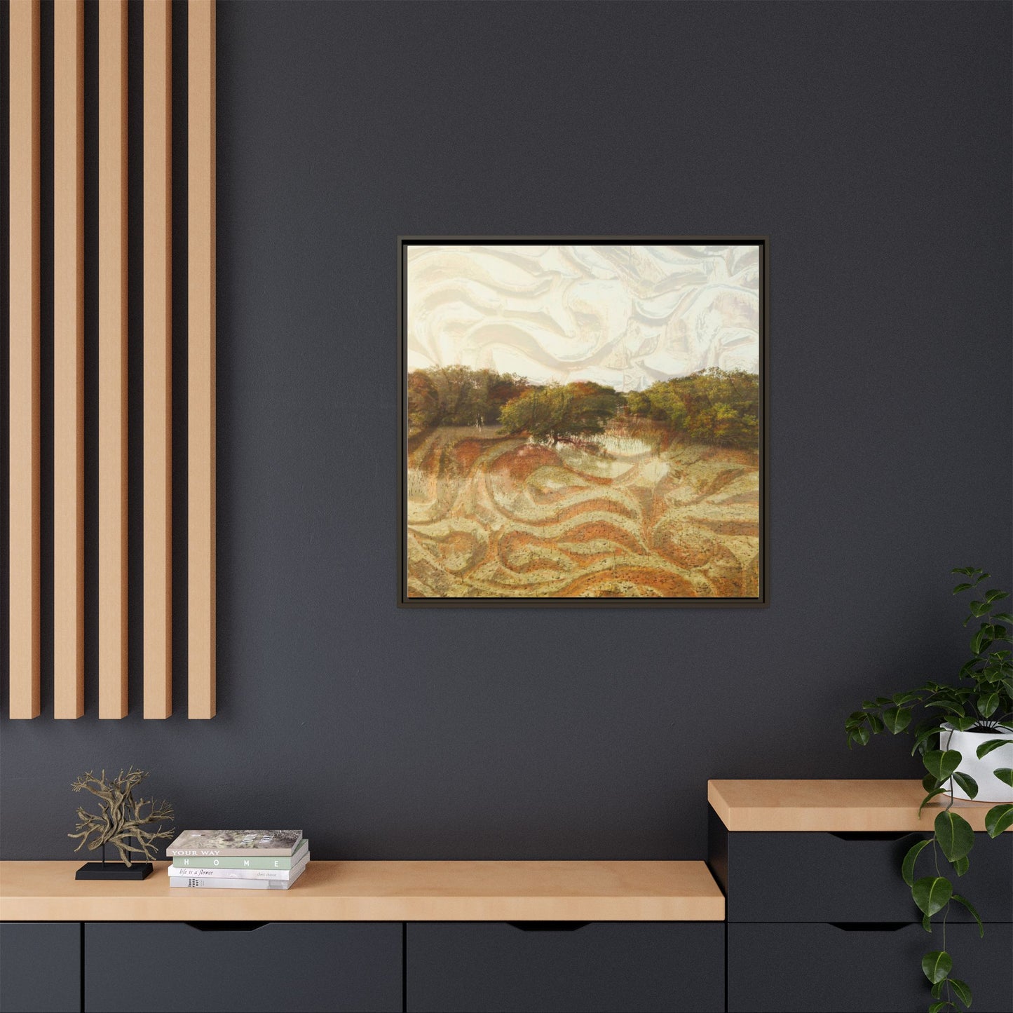 Serene Mangroves Framed Canvas Art