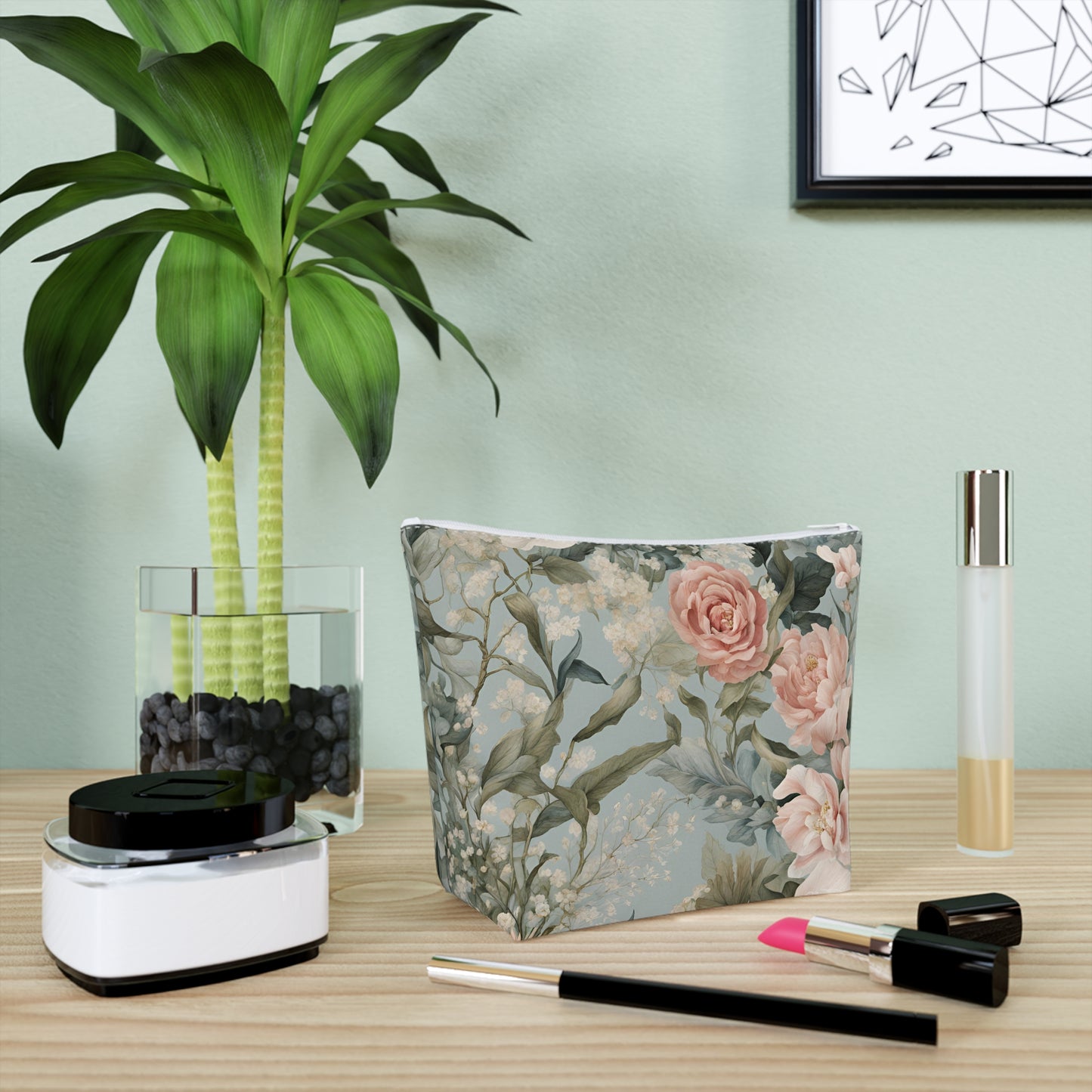 Floral Cotton Cosmetic Bag