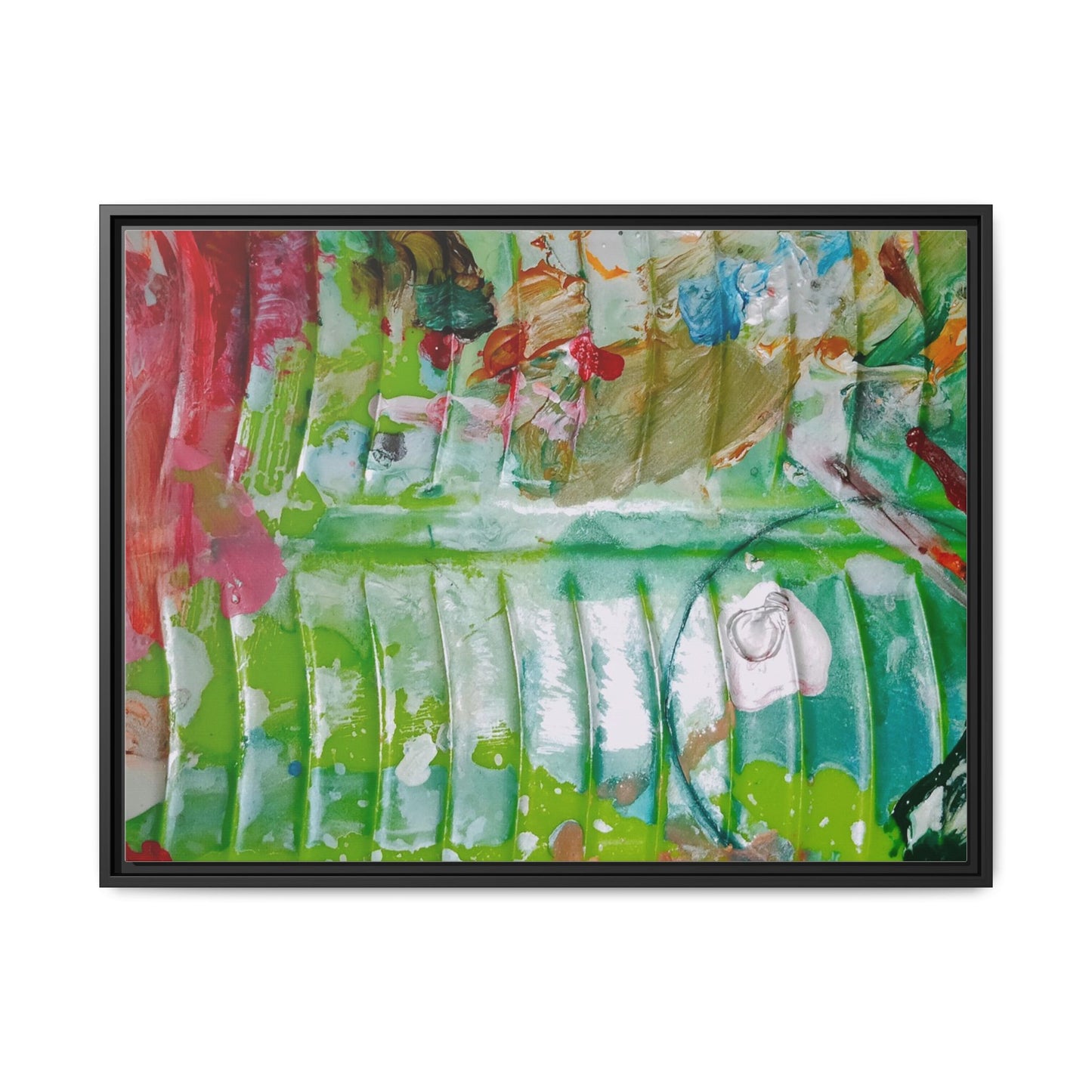 'A Mix of Life' Framed Canvas Art