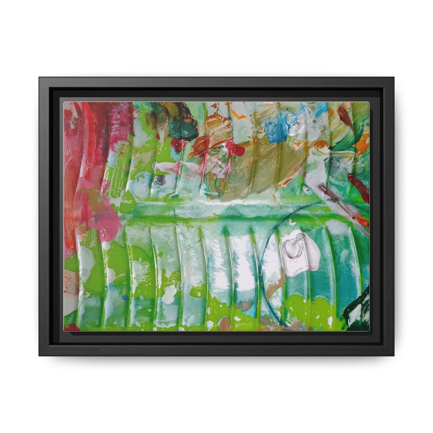 'A Mix of Life' Framed Canvas Art