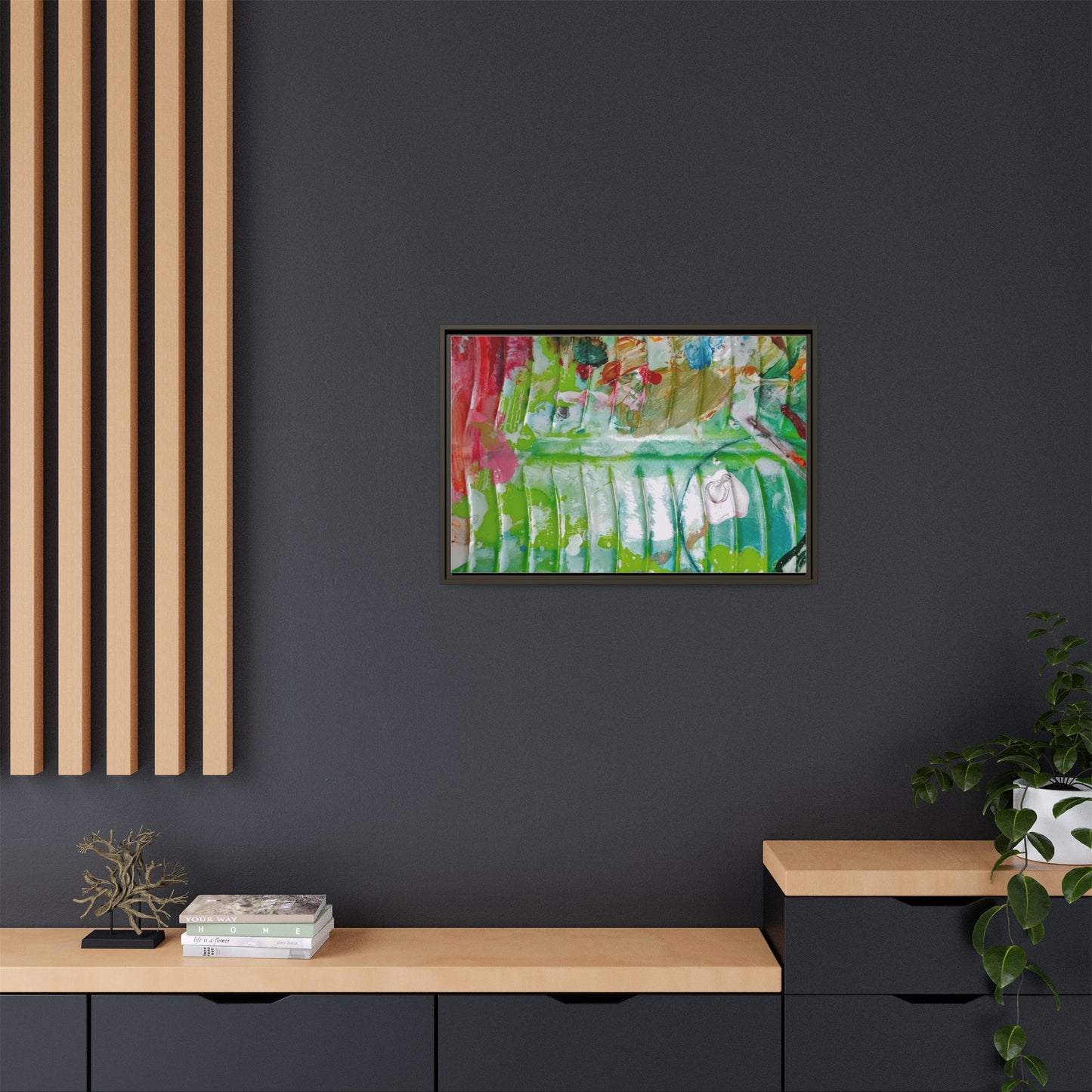 'A Mix of Life' Framed Canvas Art