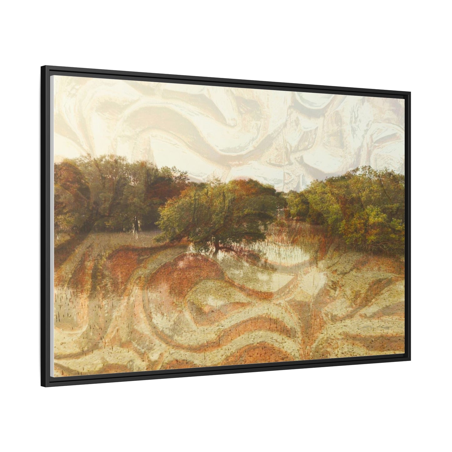 Serene Mangroves Framed Canvas Art
