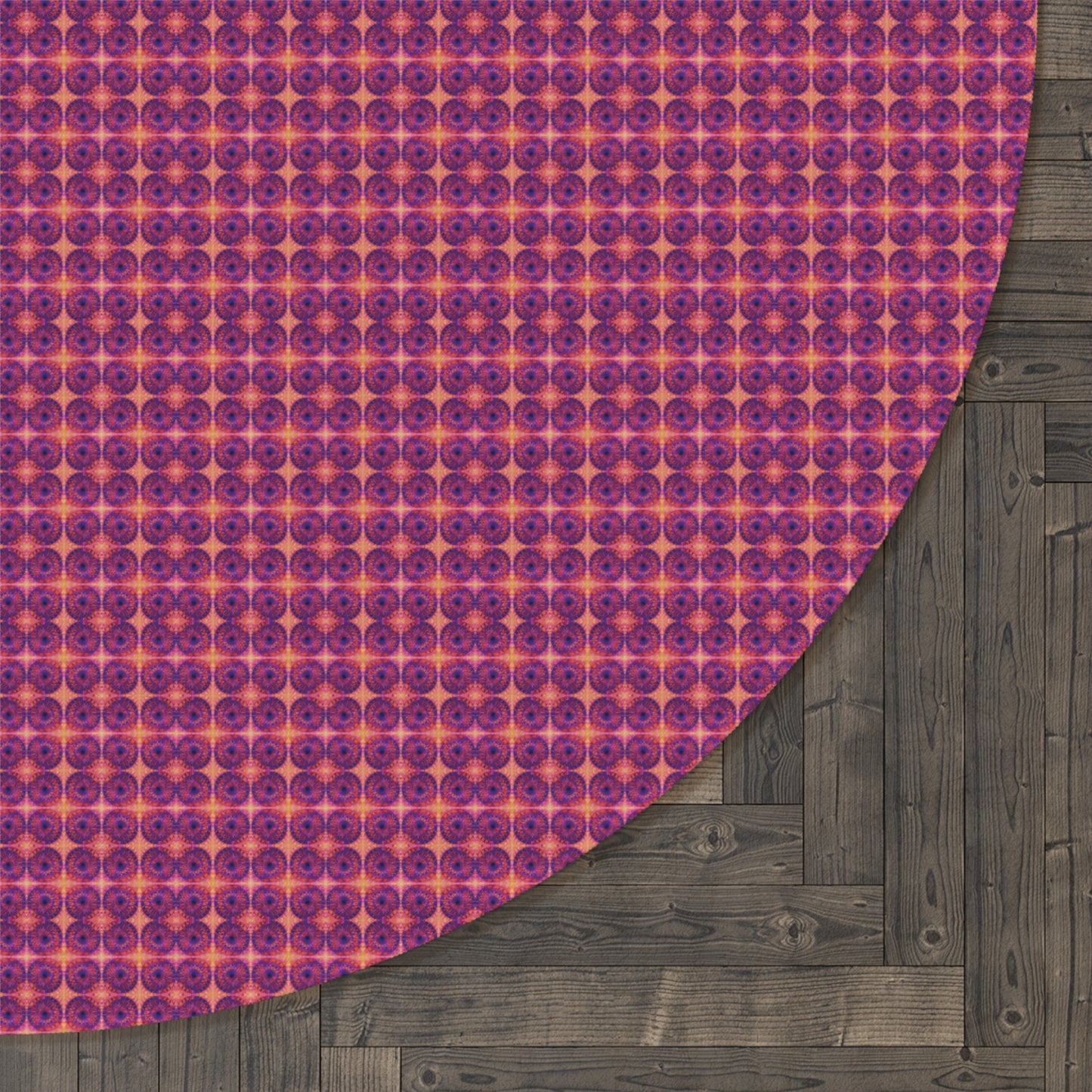 Net Circles by Uta Feinstein Round Rug