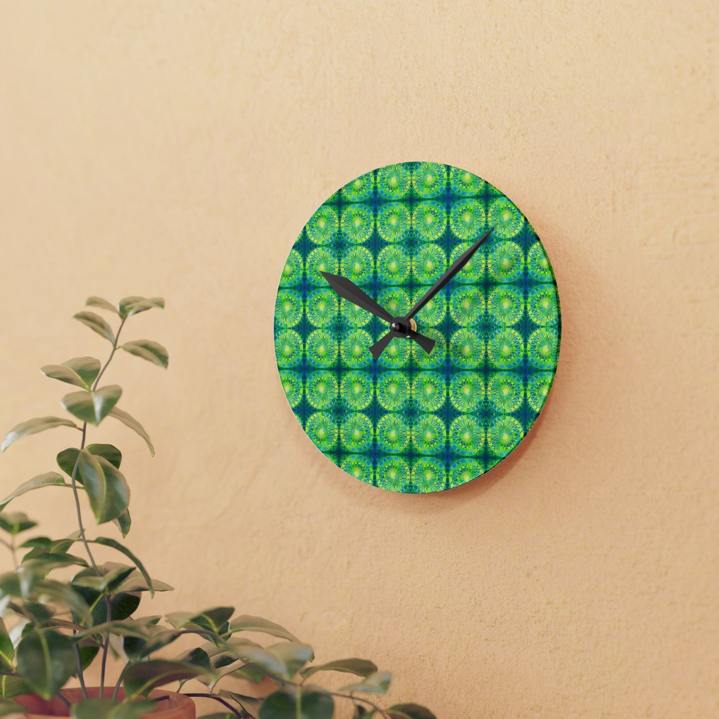 Safety Net Circles by Uta Feinstein Wall Clock