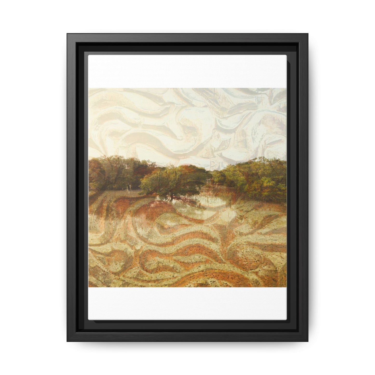 Serene Mangroves Framed Canvas Art