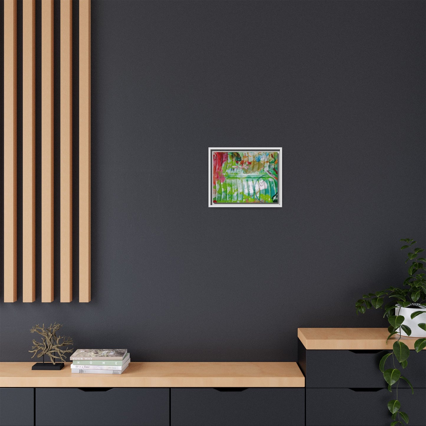 'A Mix of Life' Framed Canvas Art