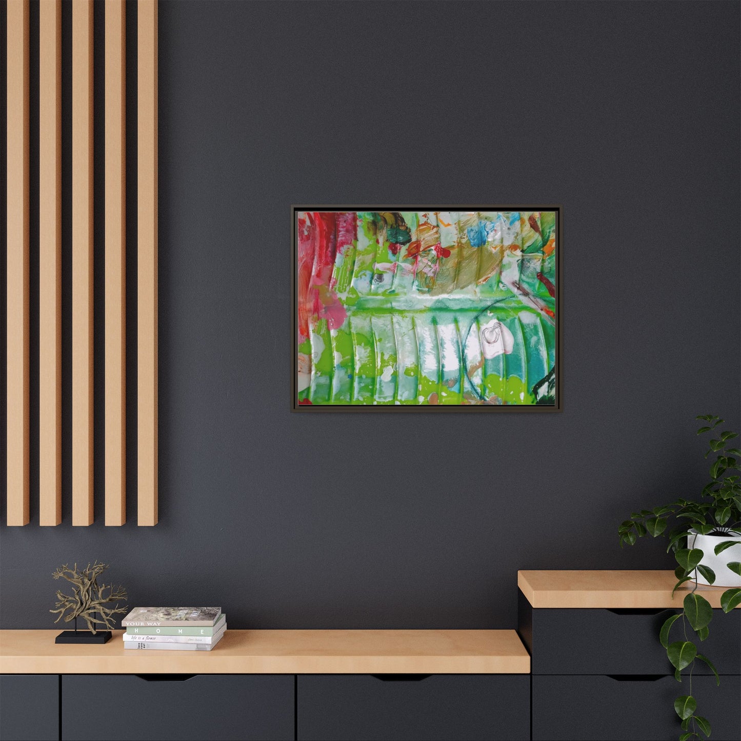 'A Mix of Life' Framed Canvas Art