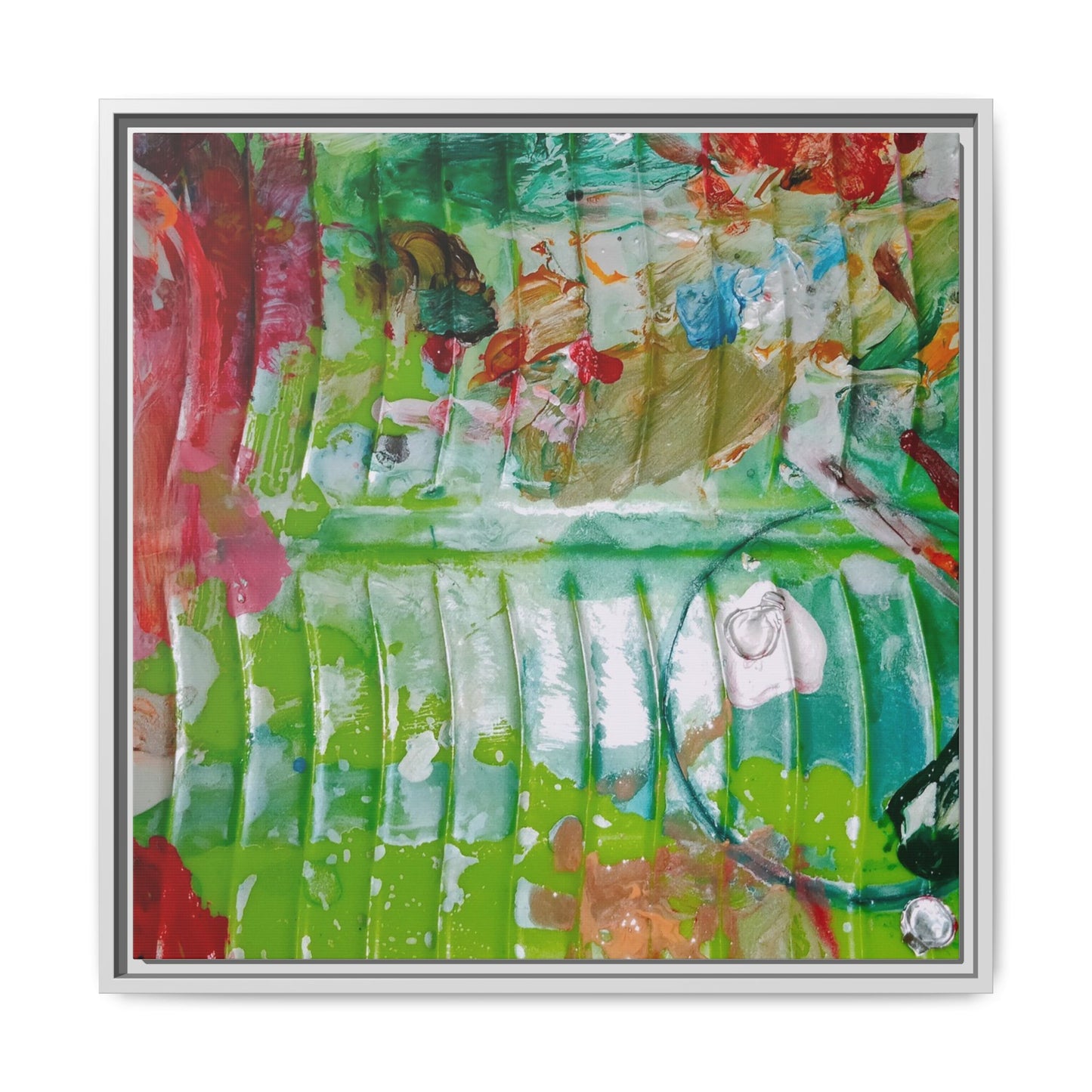 'A Mix of Life' Framed Canvas Art