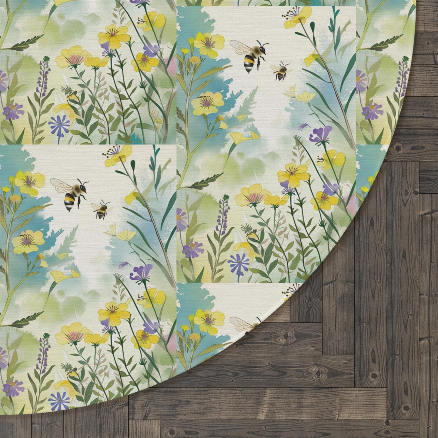 Bee Garden Round Rug