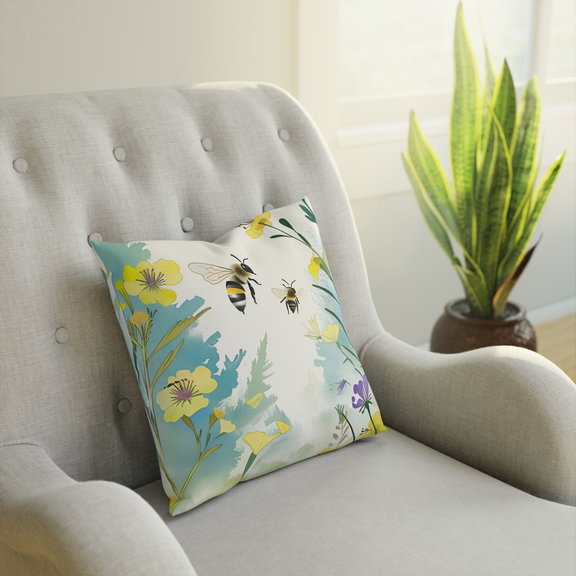 Bee Garden Eco-Friendly Pillow