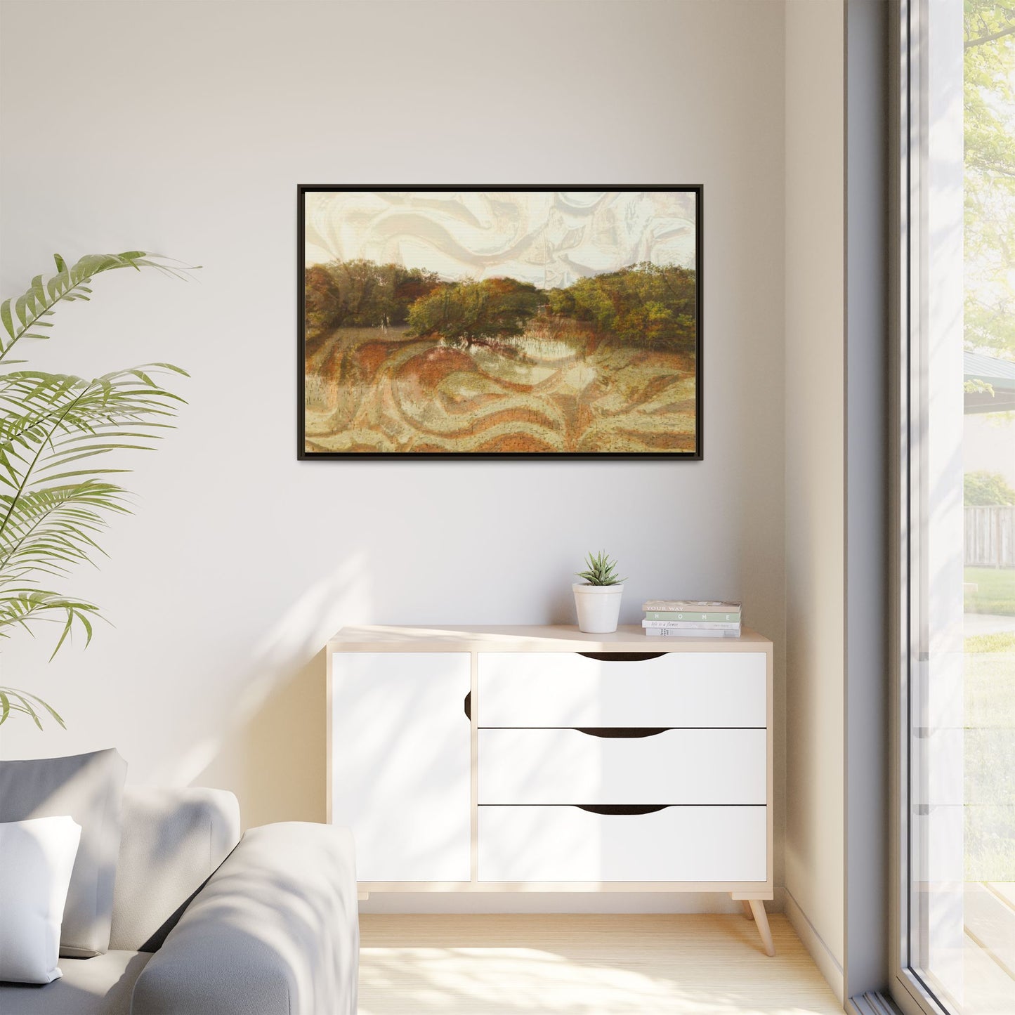 Serene Mangroves Framed Canvas Art