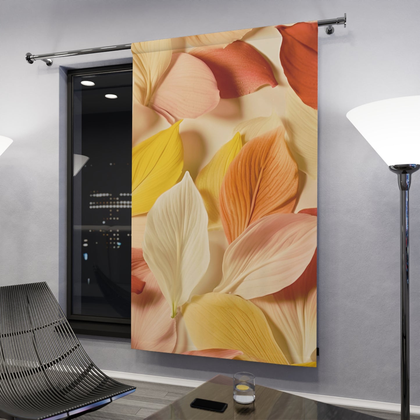 Texture Petals Window Curtains (1 Piece)