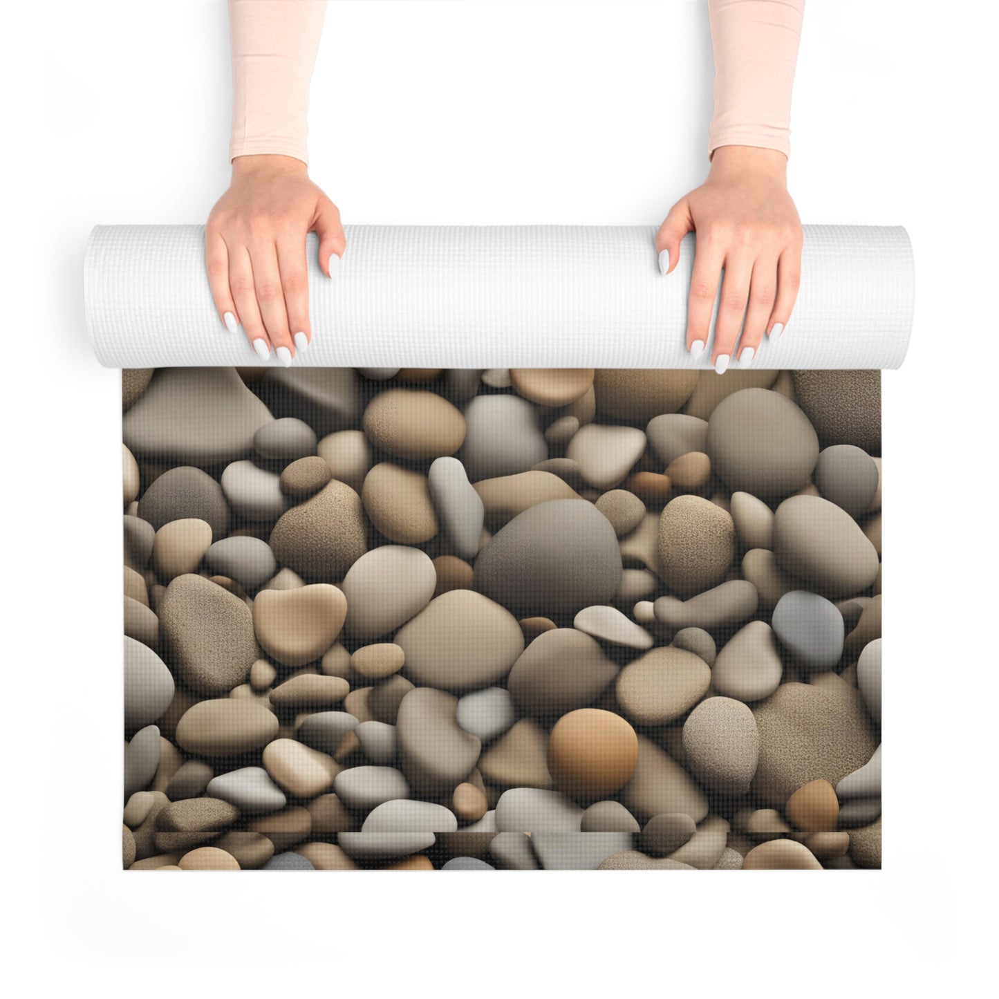 Stone Pebble Design Foam Yoga Mat