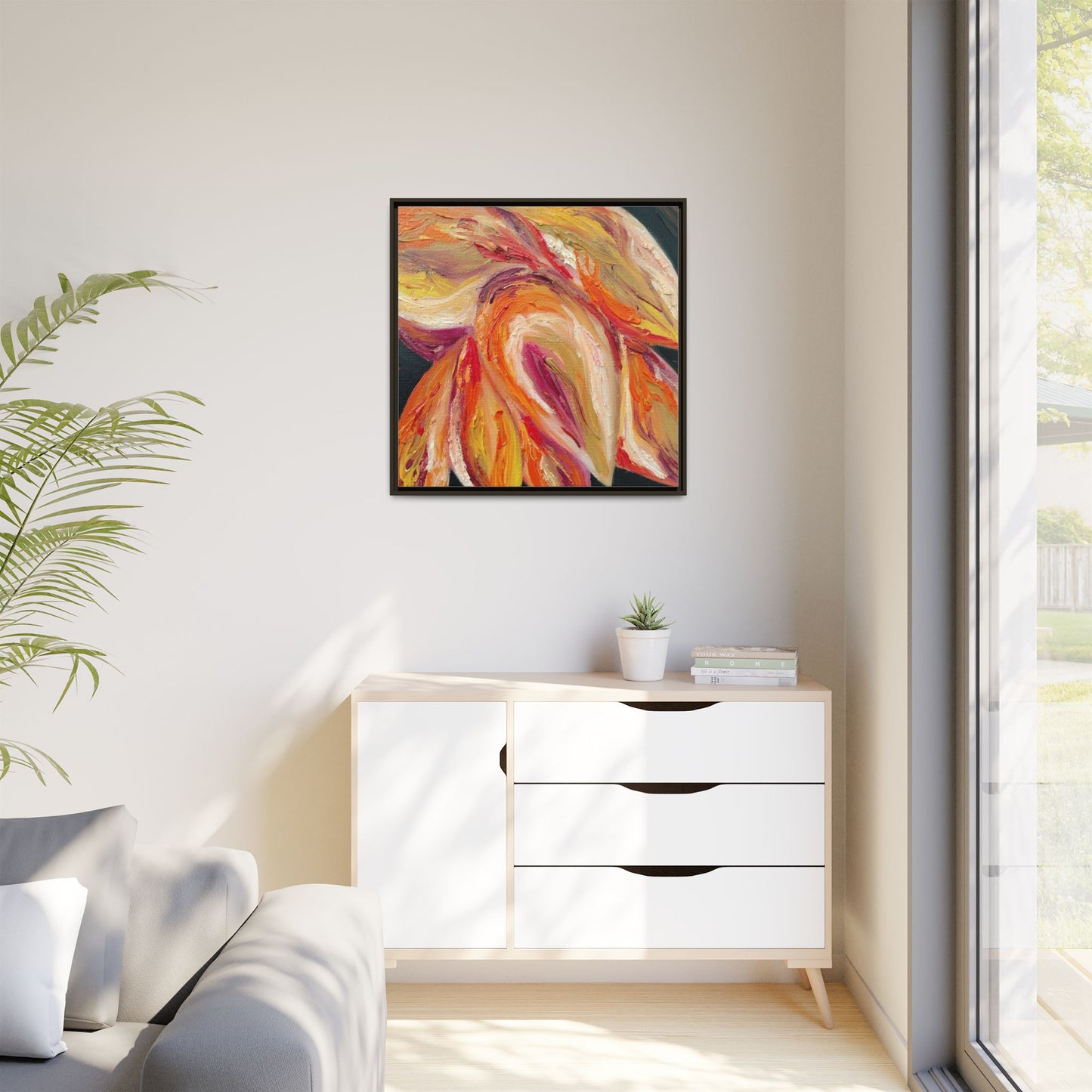Dramatic Awakening Framed Canvas Art