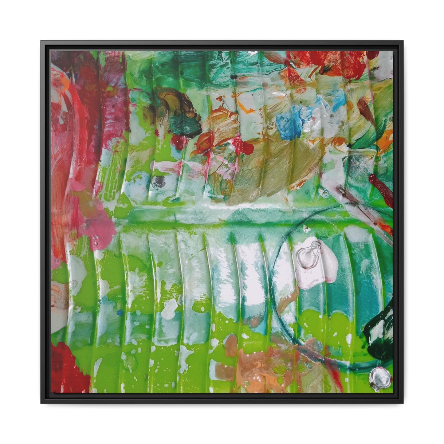 'A Mix of Life' Framed Canvas Art