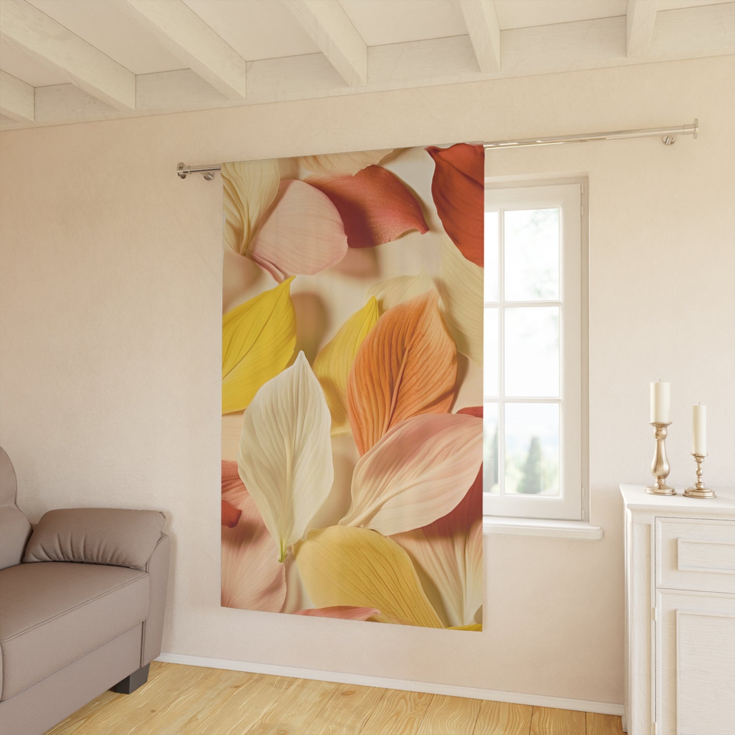 Texture Petals Window Curtains (1 Piece)