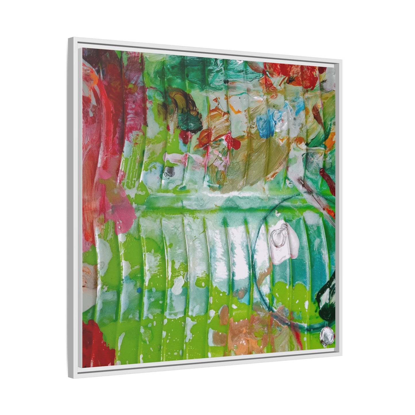 'A Mix of Life' Framed Canvas Art