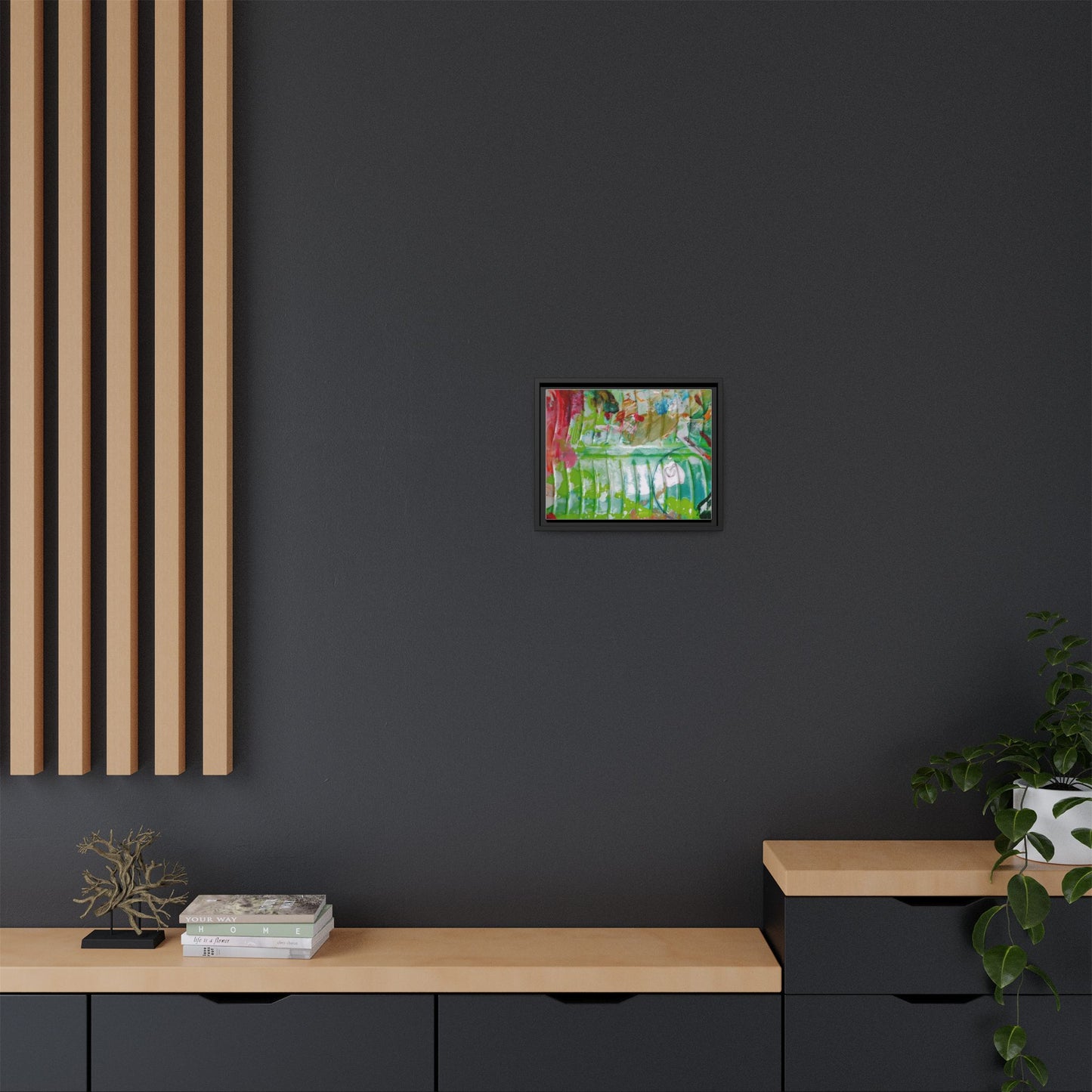 'A Mix of Life' Framed Canvas Art