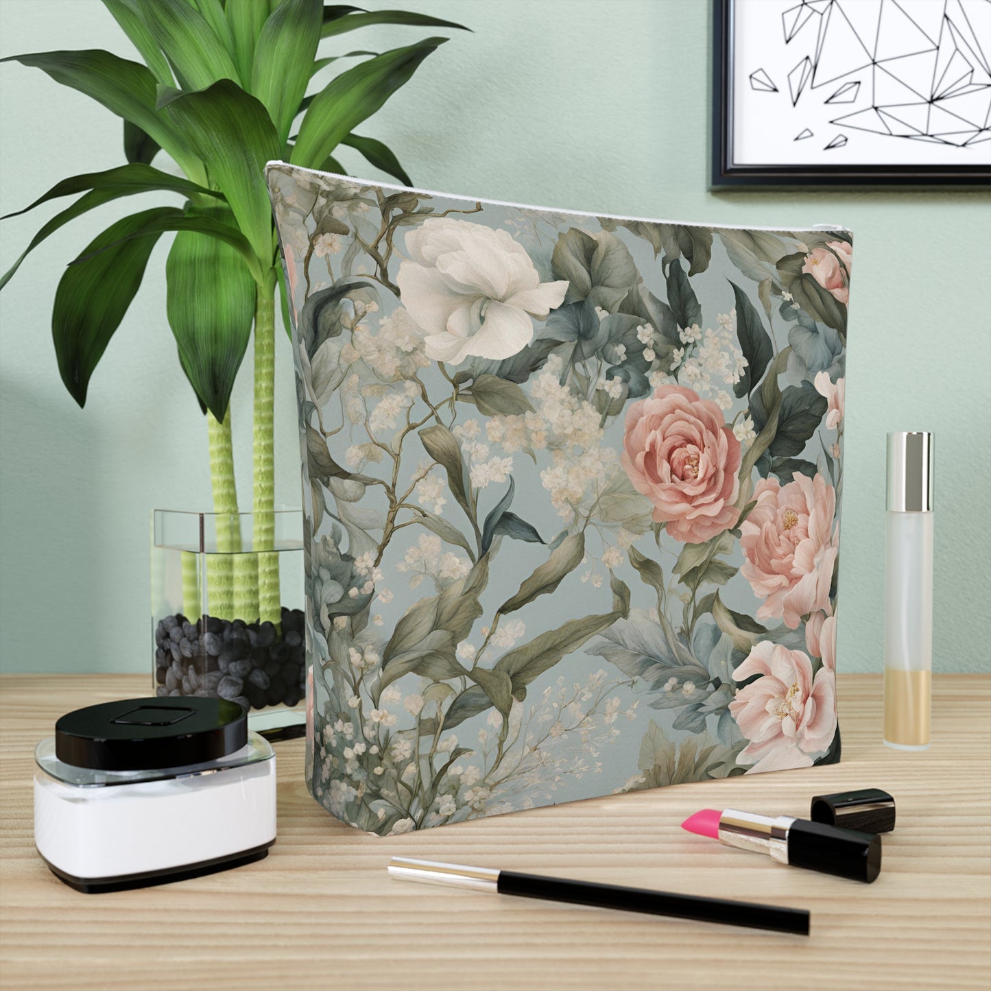 Floral Cotton Cosmetic Bag