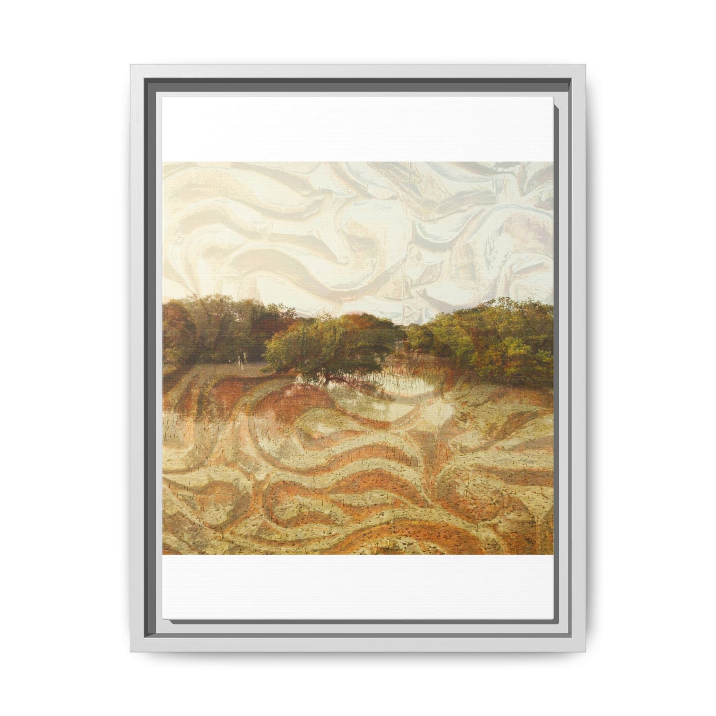 Serene Mangroves Framed Canvas Art
