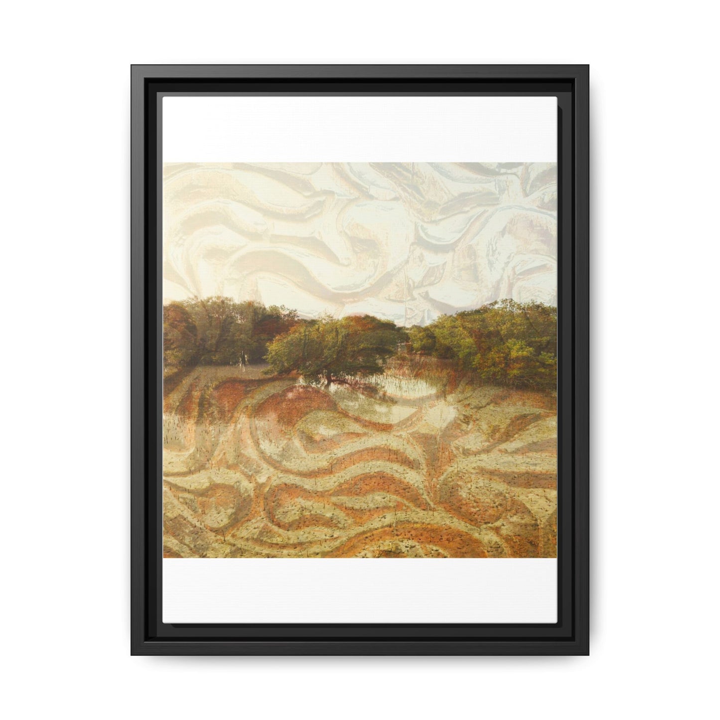 Serene Mangroves Framed Canvas Art