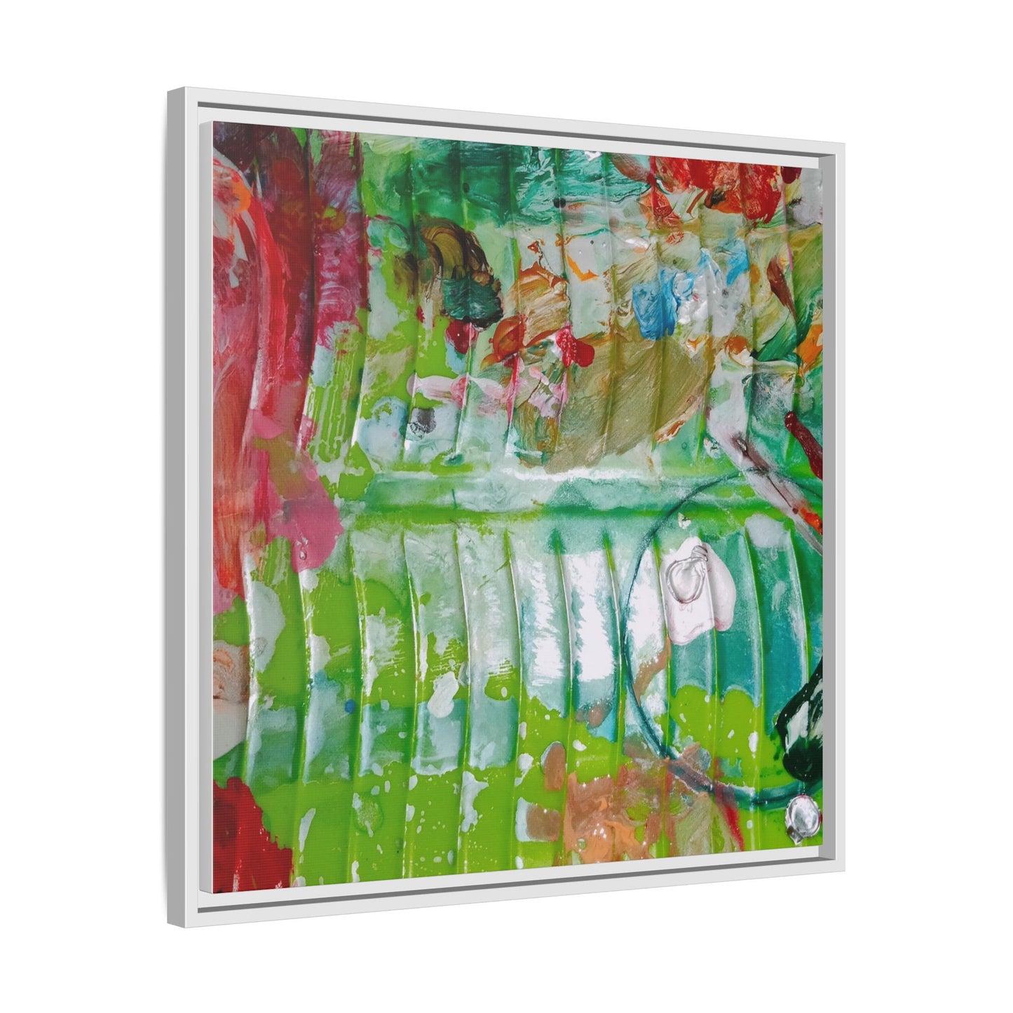 'A Mix of Life' Framed Canvas Art
