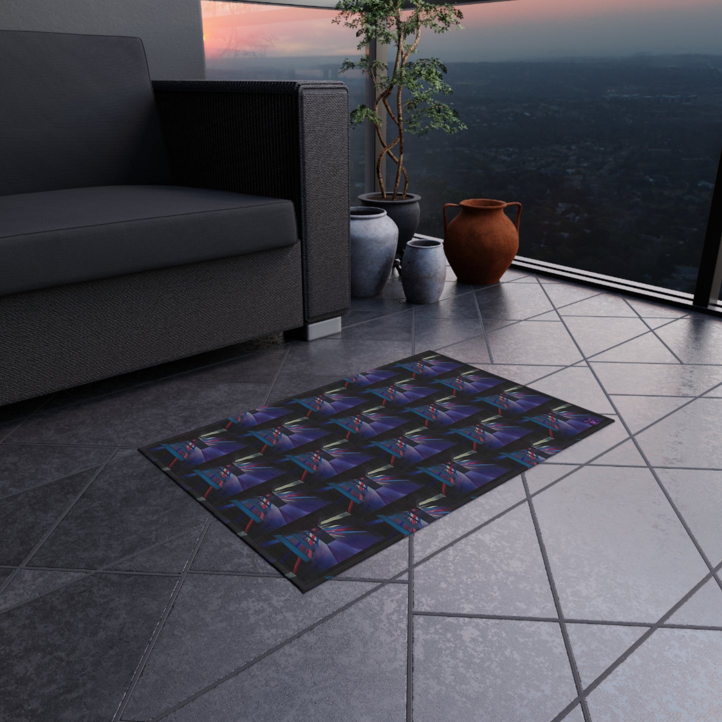 'The Corridor' by Sarah Pooley Outdoor Rug