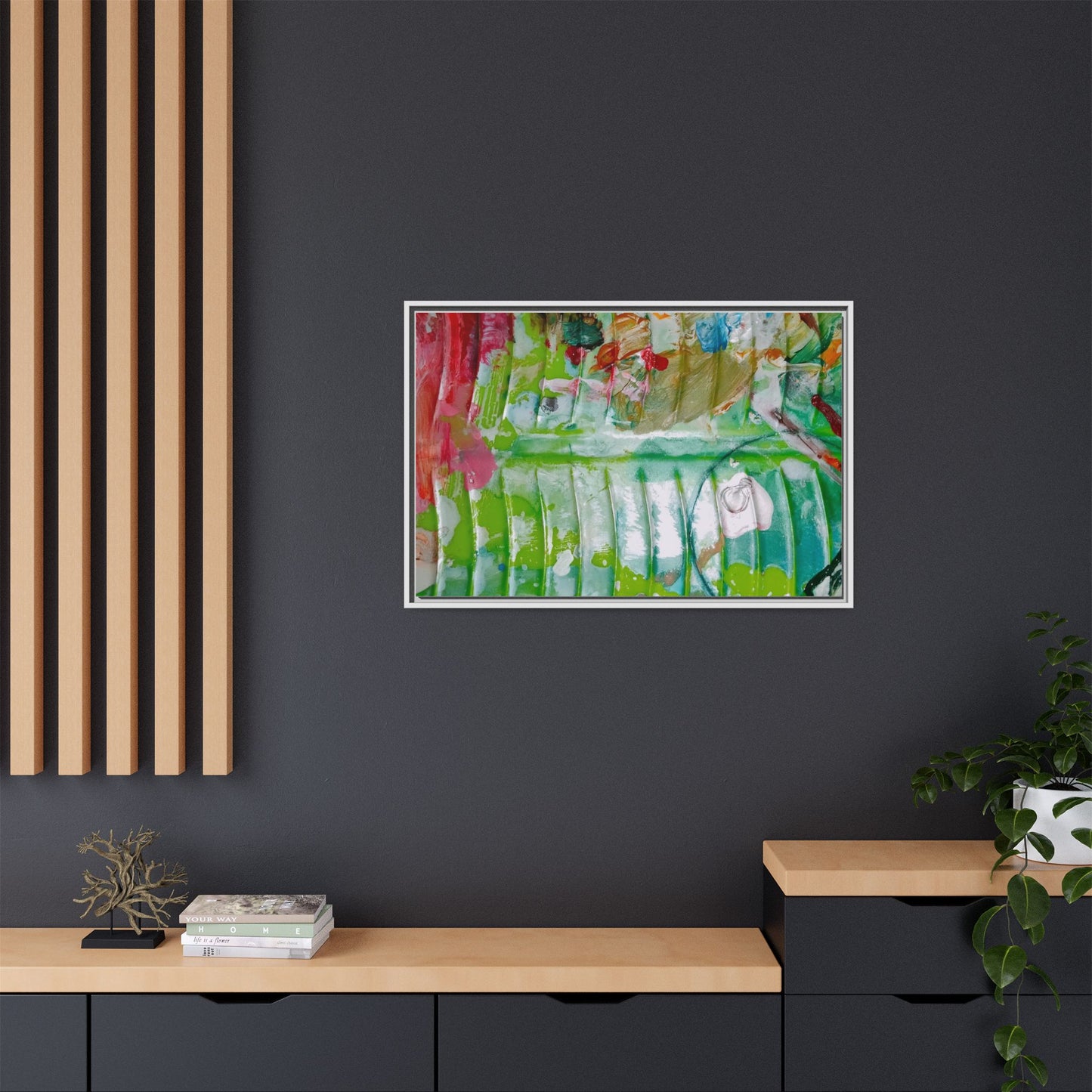 'A Mix of Life' Framed Canvas Art