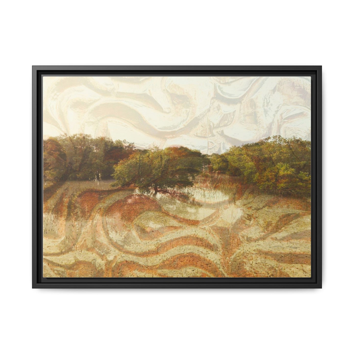 Serene Mangroves Framed Canvas Art