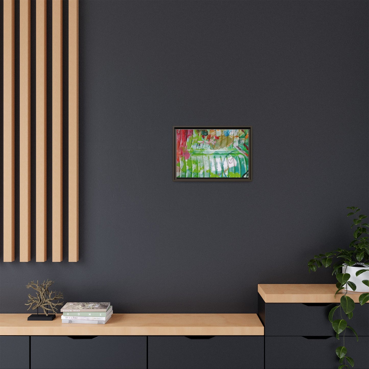 'A Mix of Life' Framed Canvas Art