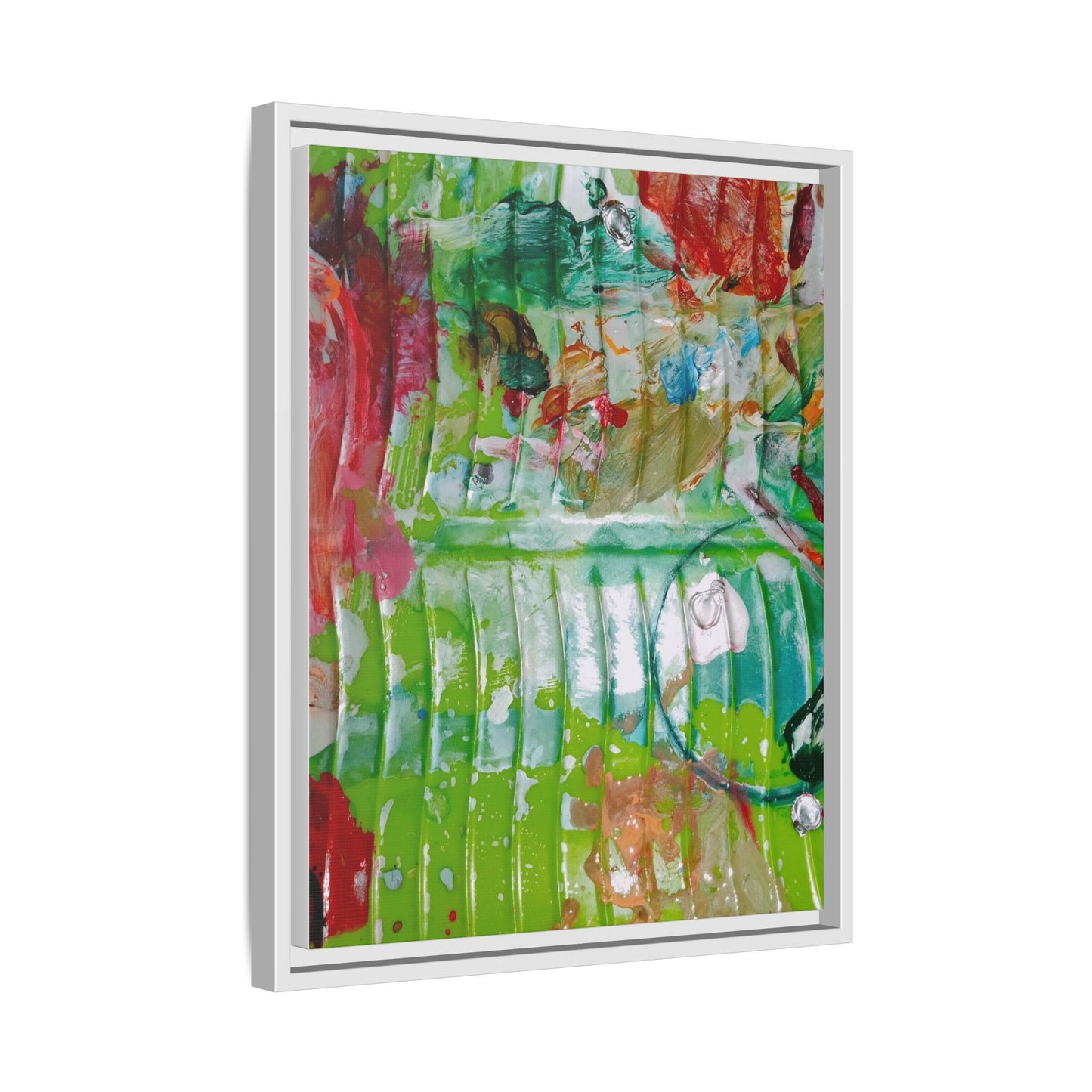 'A Mix of Life' Framed Canvas Art