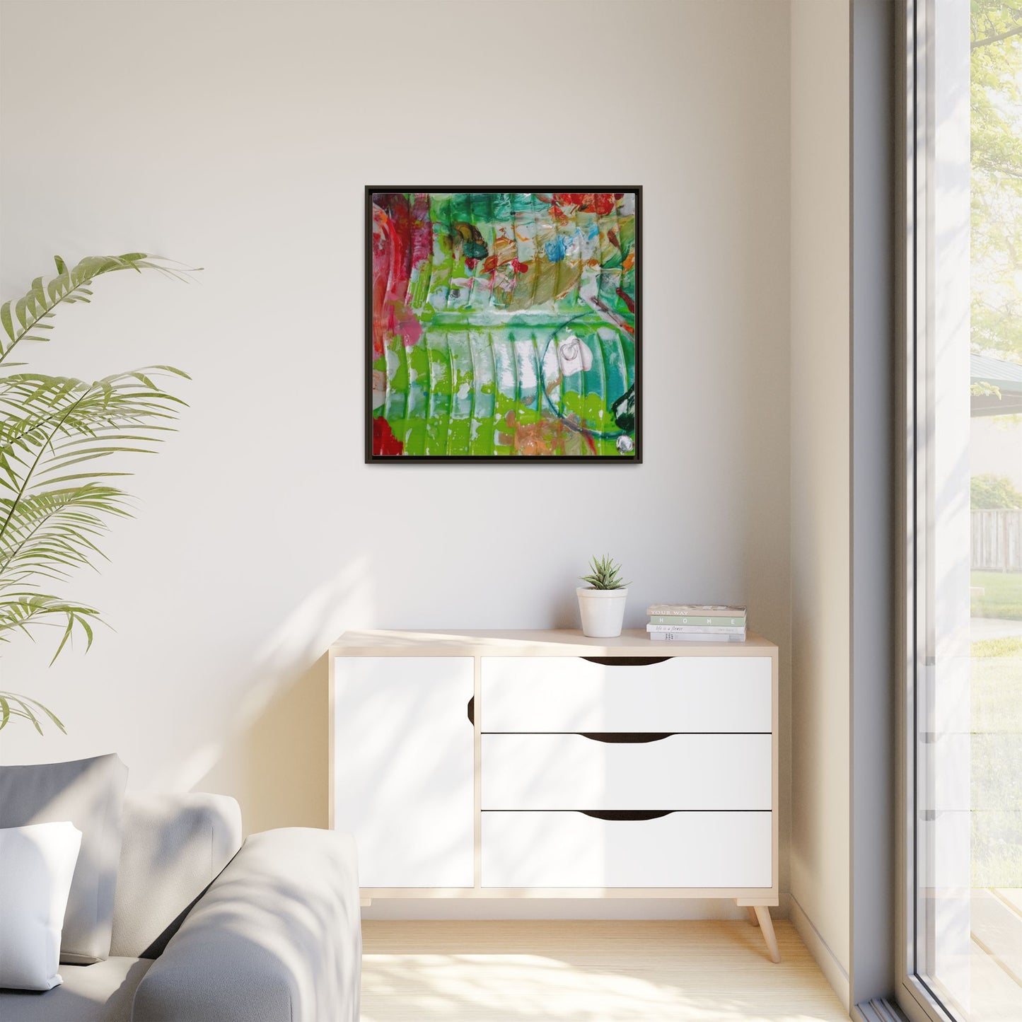 'A Mix of Life' Framed Canvas Art