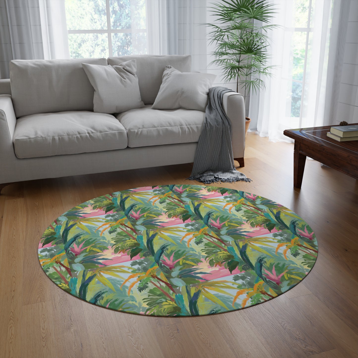 Into The Woods Round Rug