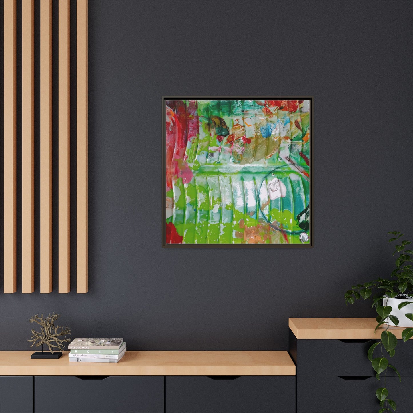 'A Mix of Life' Framed Canvas Art