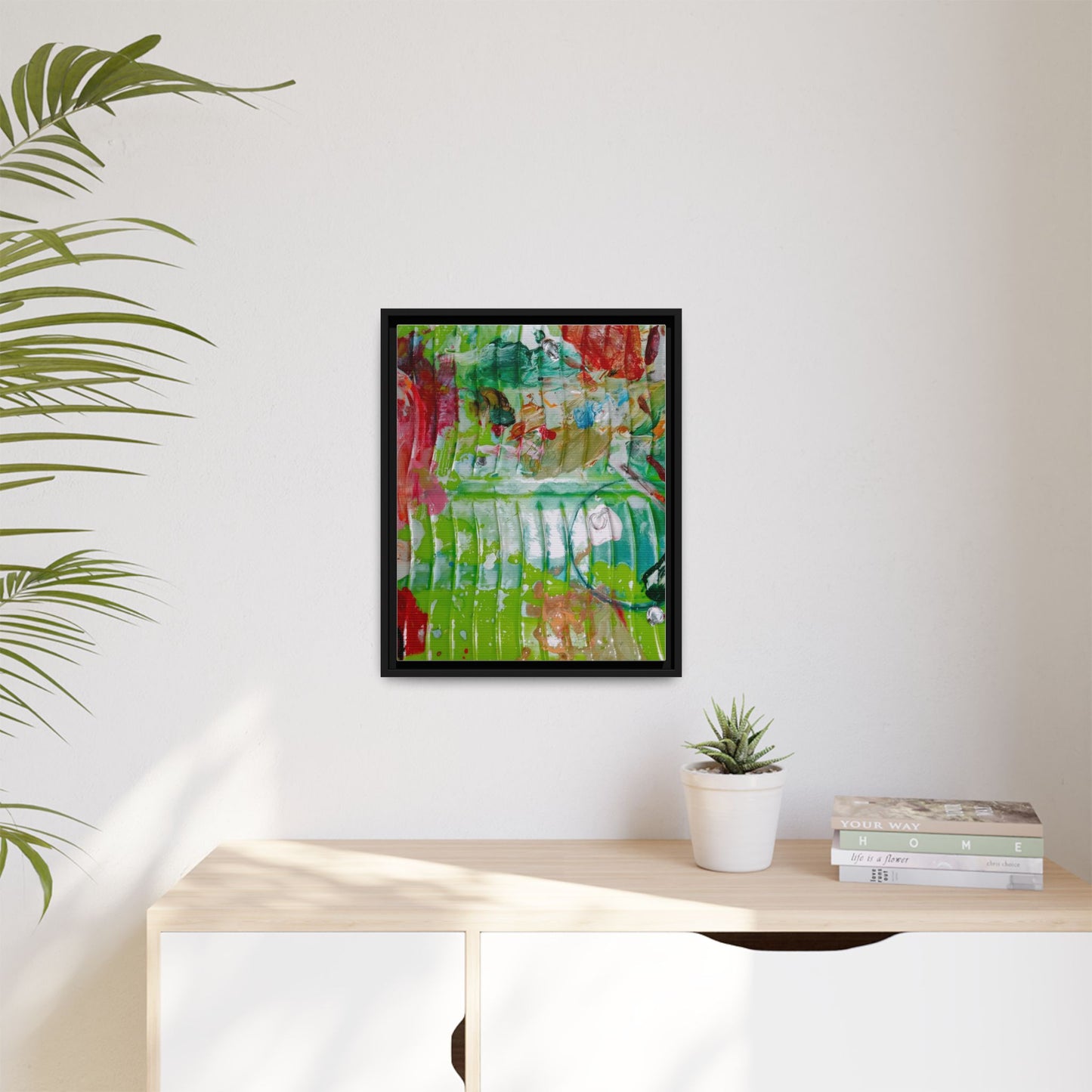 'A Mix of Life' Framed Canvas Art