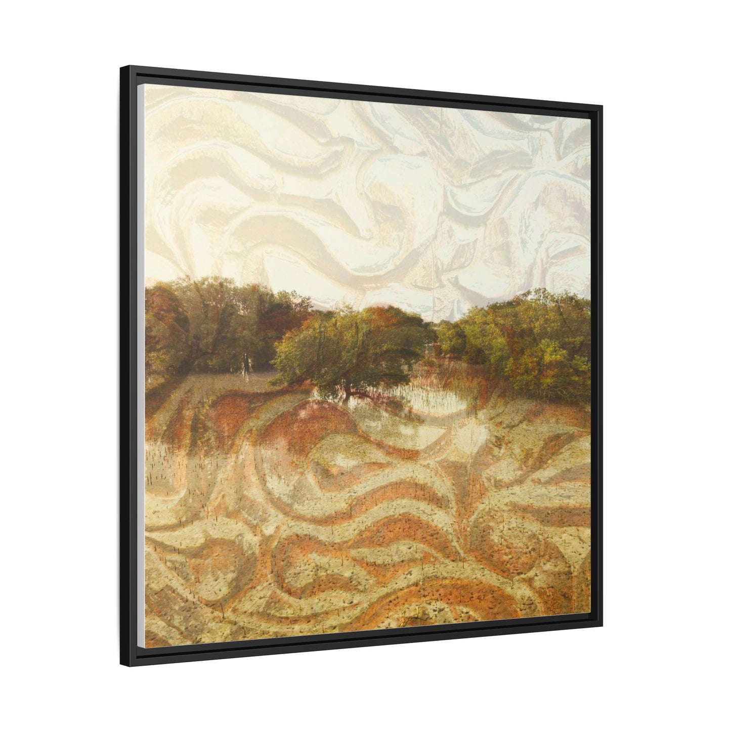 Serene Mangroves Framed Canvas Art