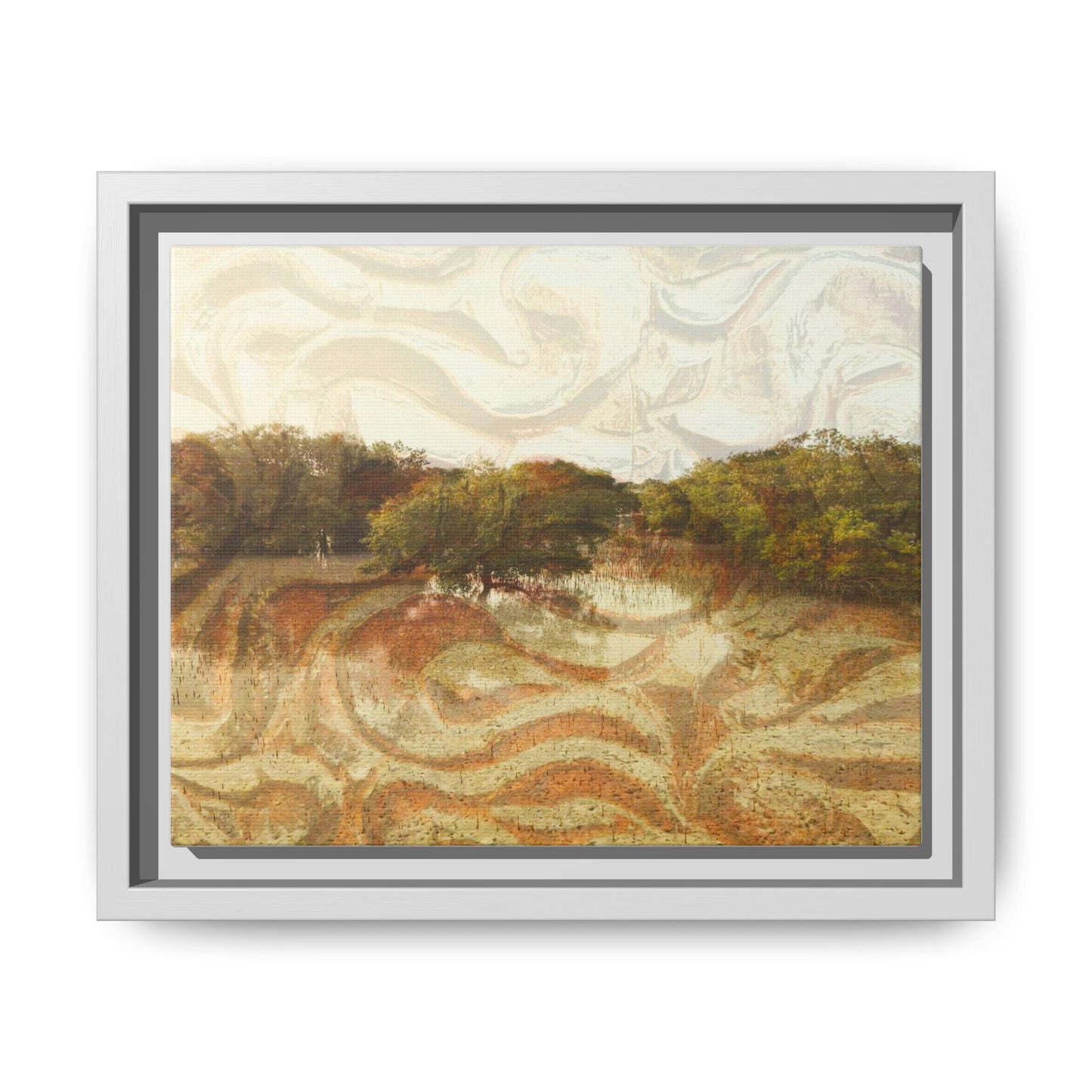 Serene Mangroves Framed Canvas Art