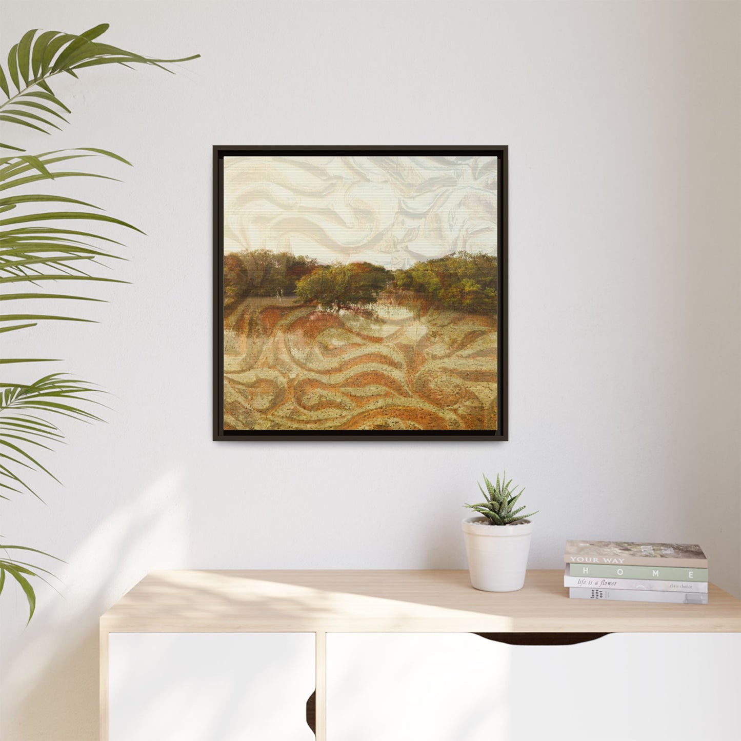 Serene Mangroves Framed Canvas Art