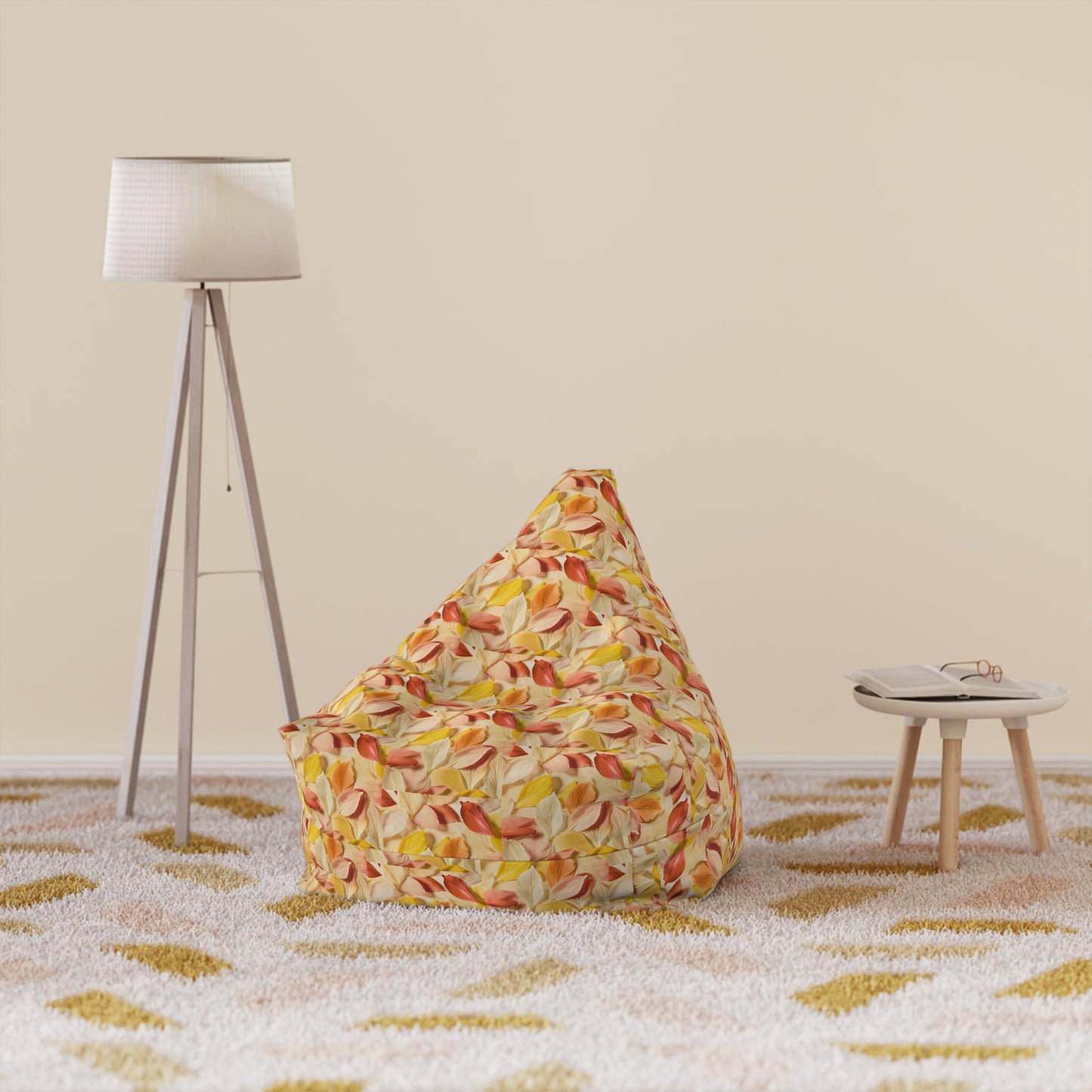Textured Petals Bean Bag Chair Cover