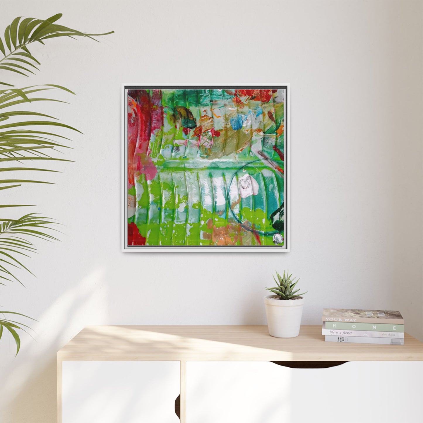 'A Mix of Life' Framed Canvas Art