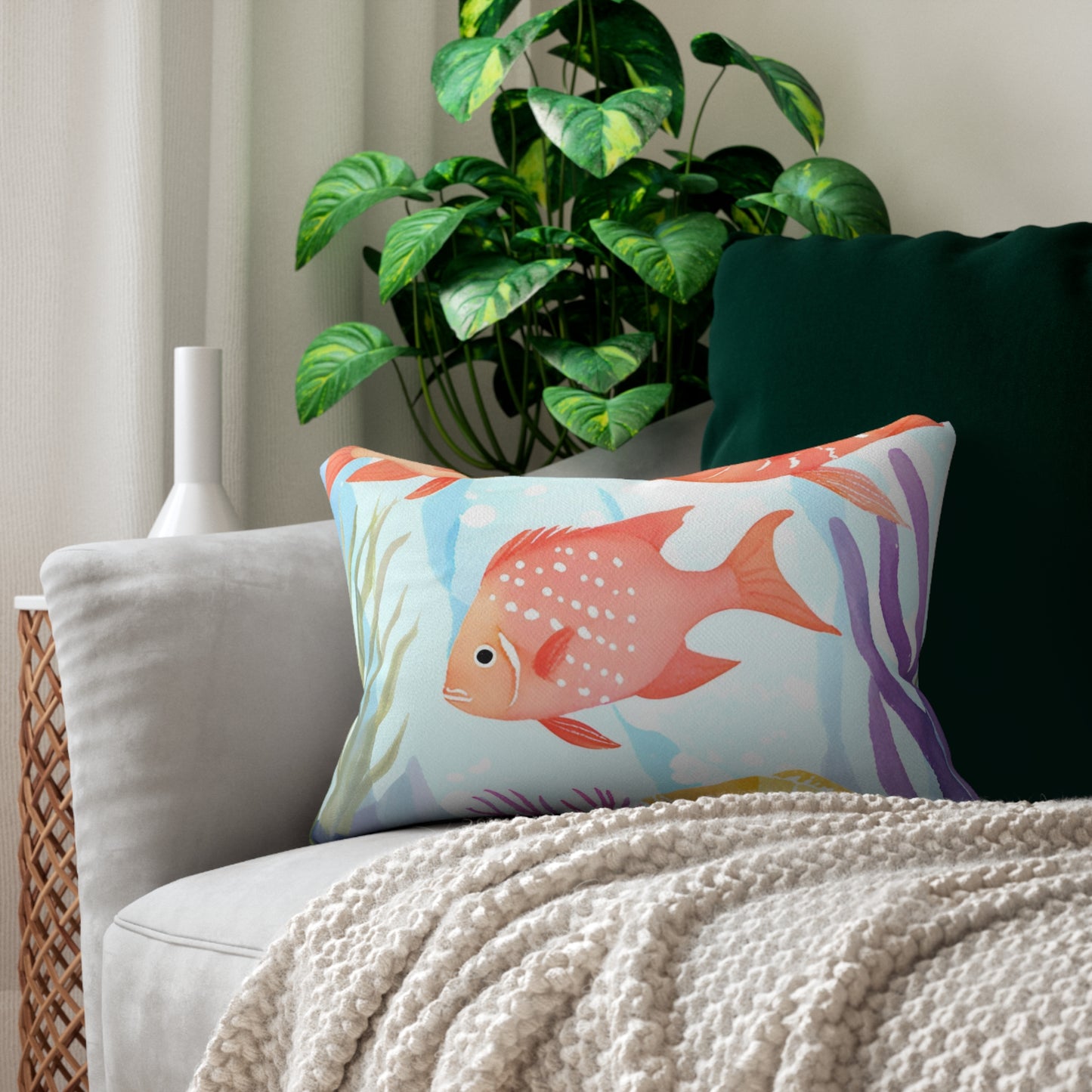 Coral Reef Lumbar Pillow