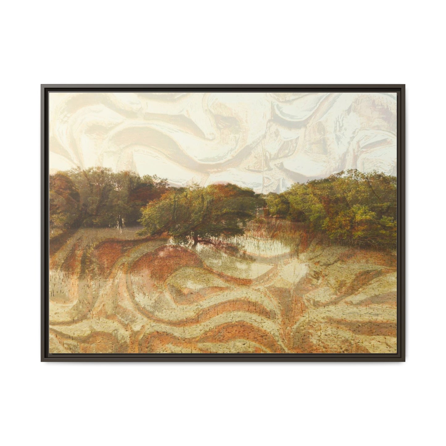 Serene Mangroves Framed Canvas Art