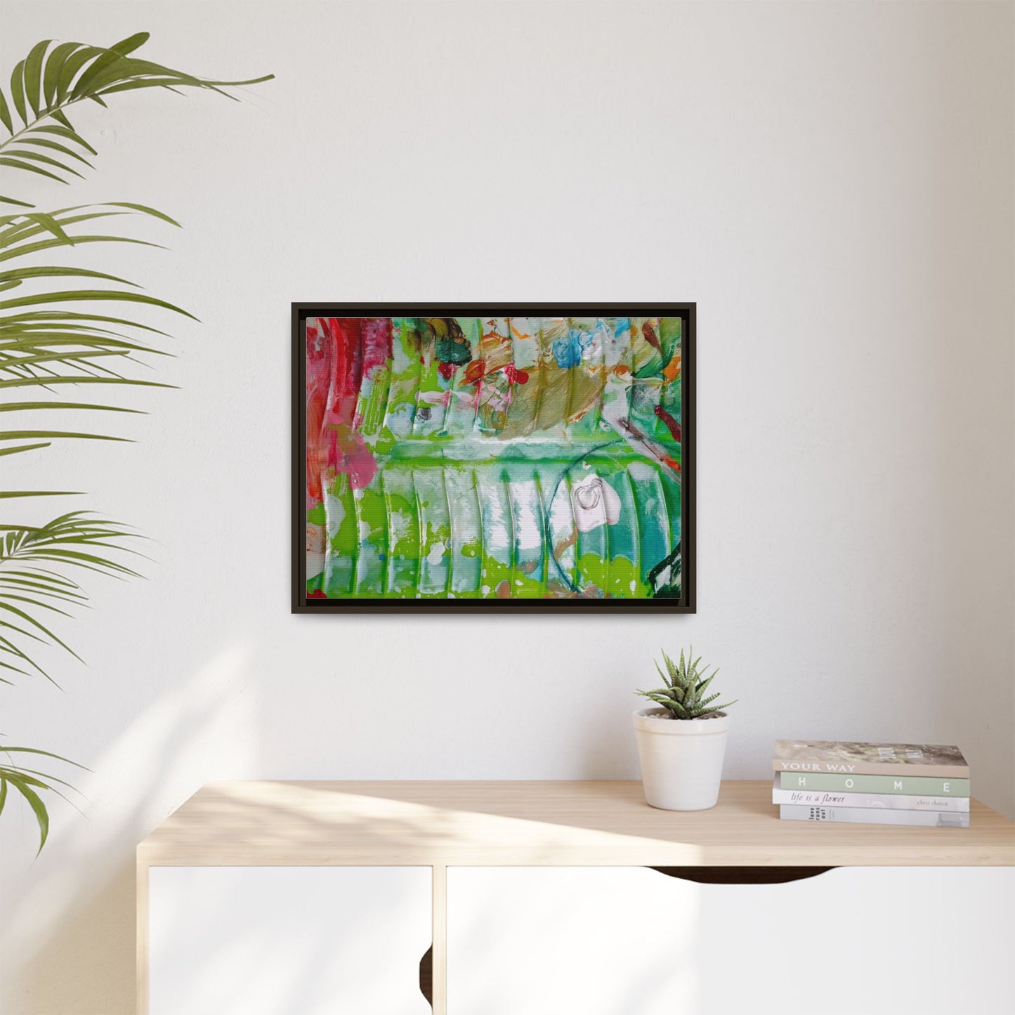 'A Mix of Life' Framed Canvas Art