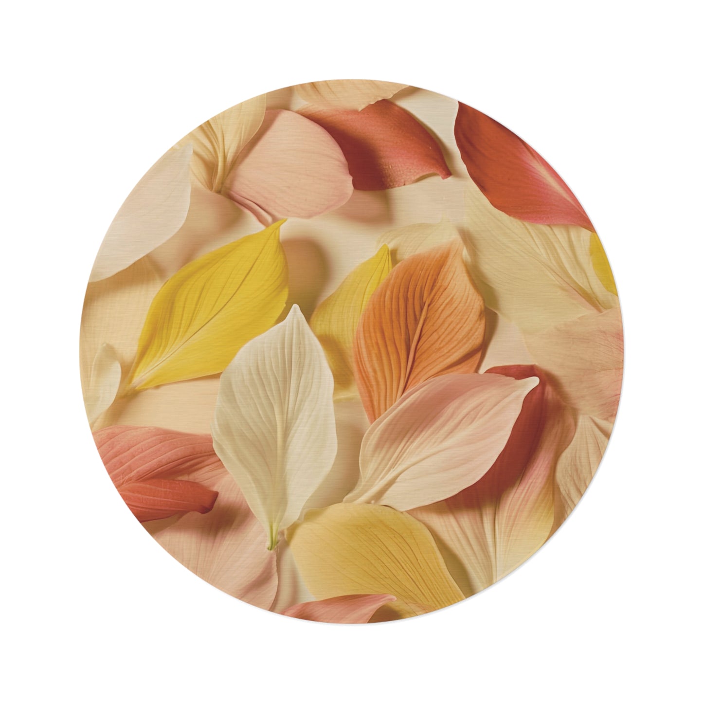 Textured Petals Round Rug