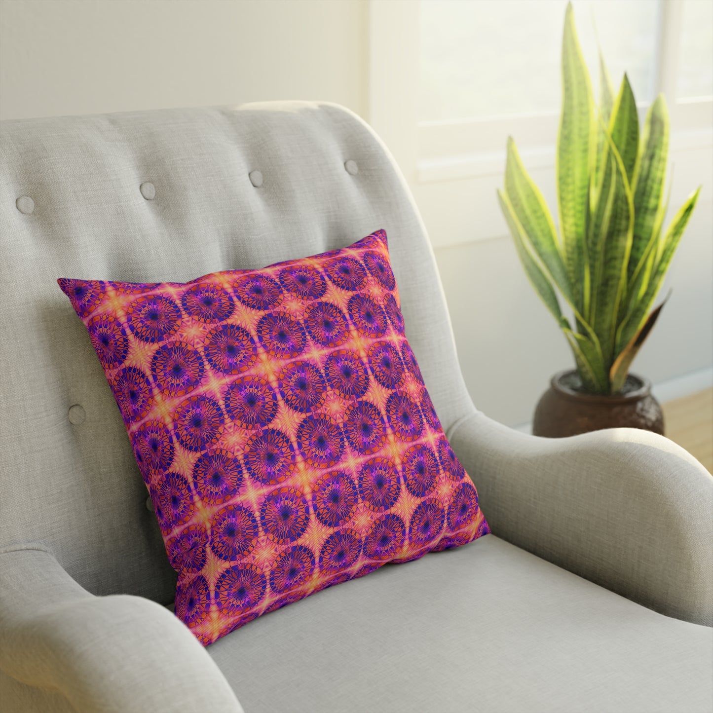 Net Circles by Uta Feinstein Pillow