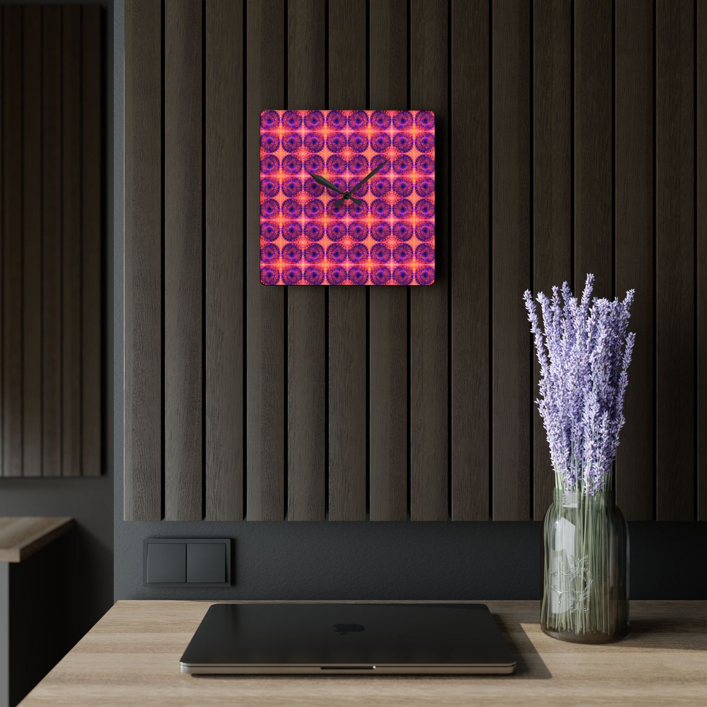 Net Circles by Uta Feinstein Wall Clock