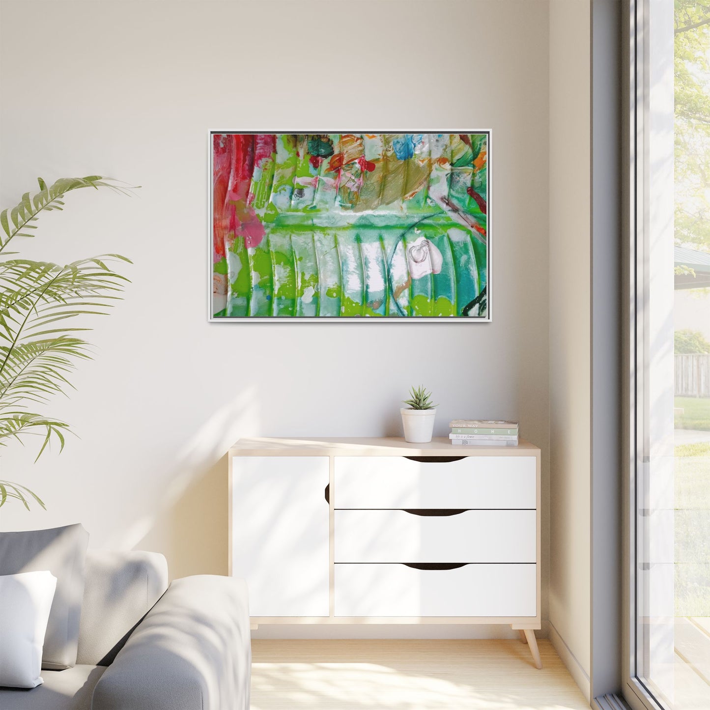 'A Mix of Life' Framed Canvas Art