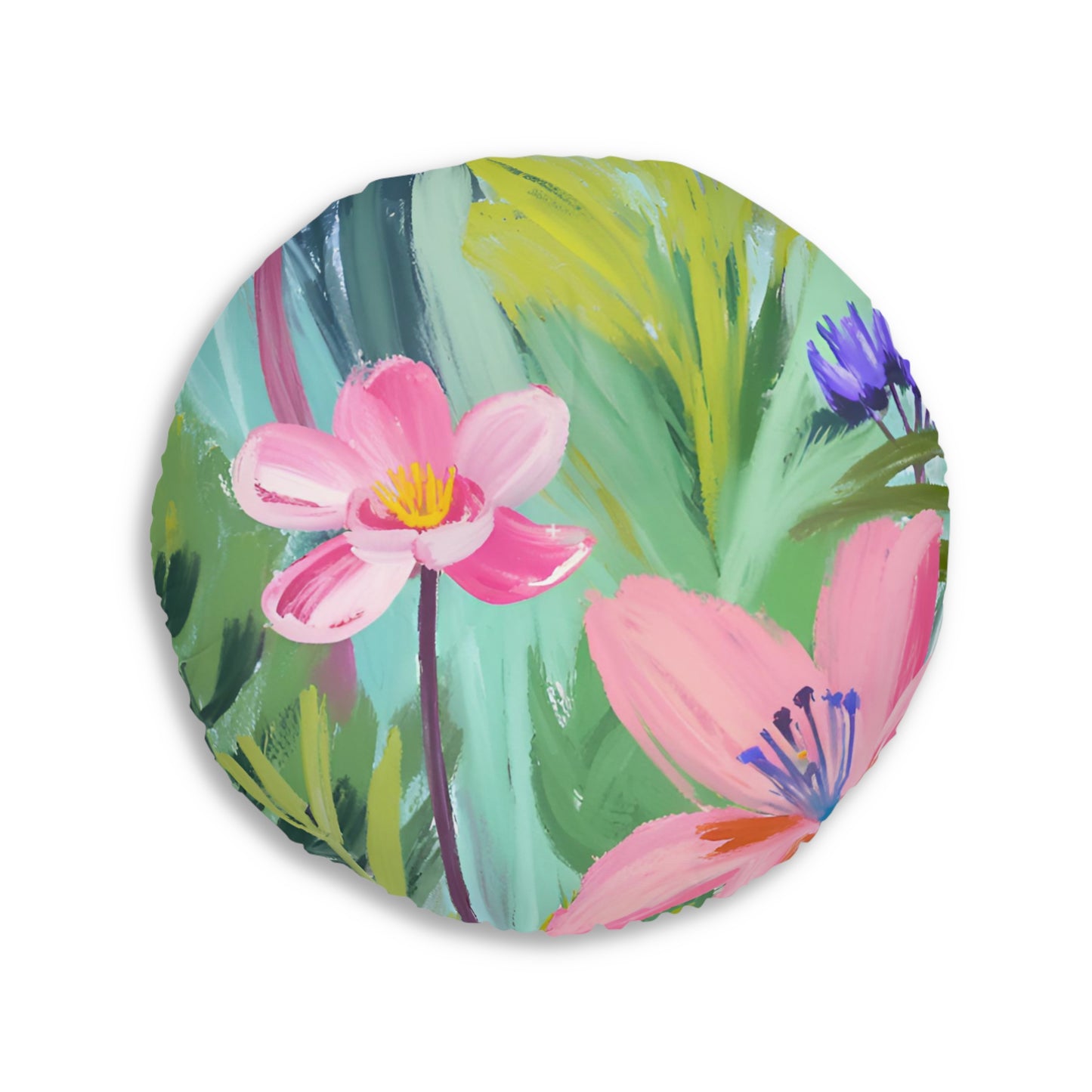 Flowers Tufted Floor Pillow