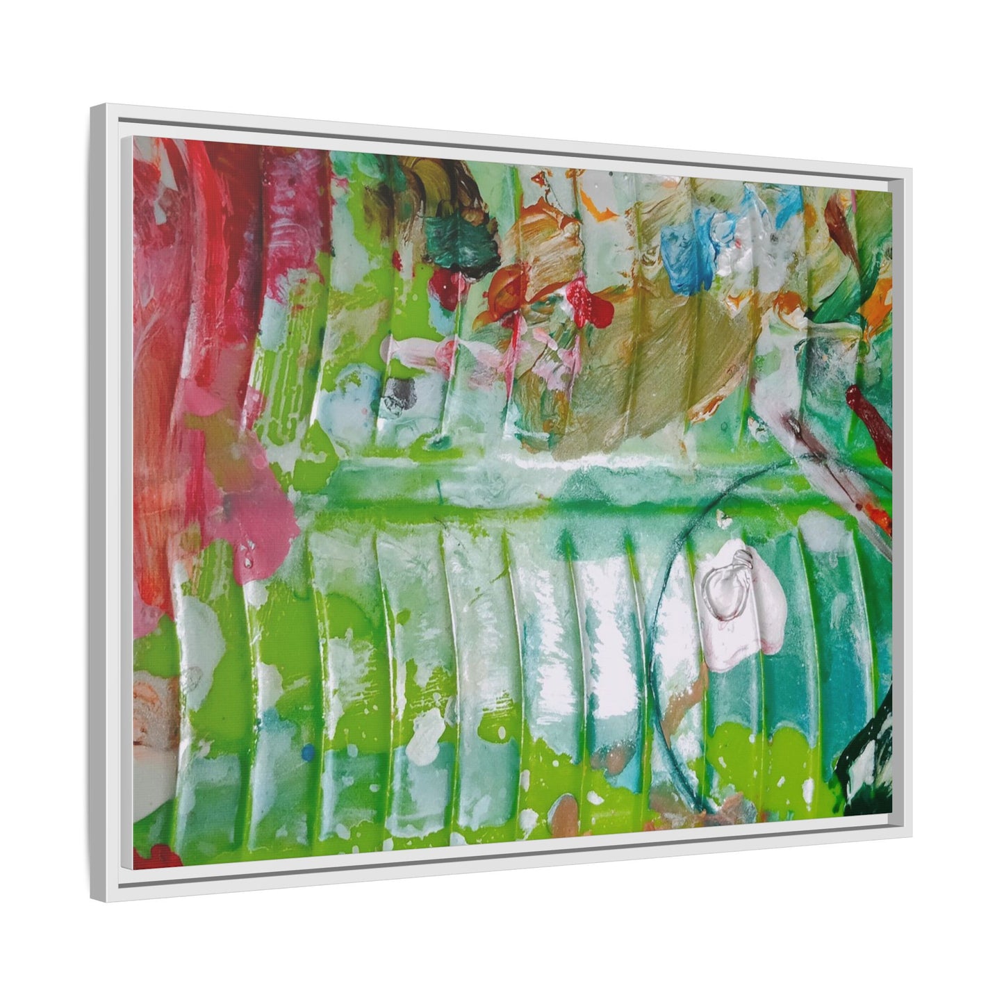 'A Mix of Life' Framed Canvas Art