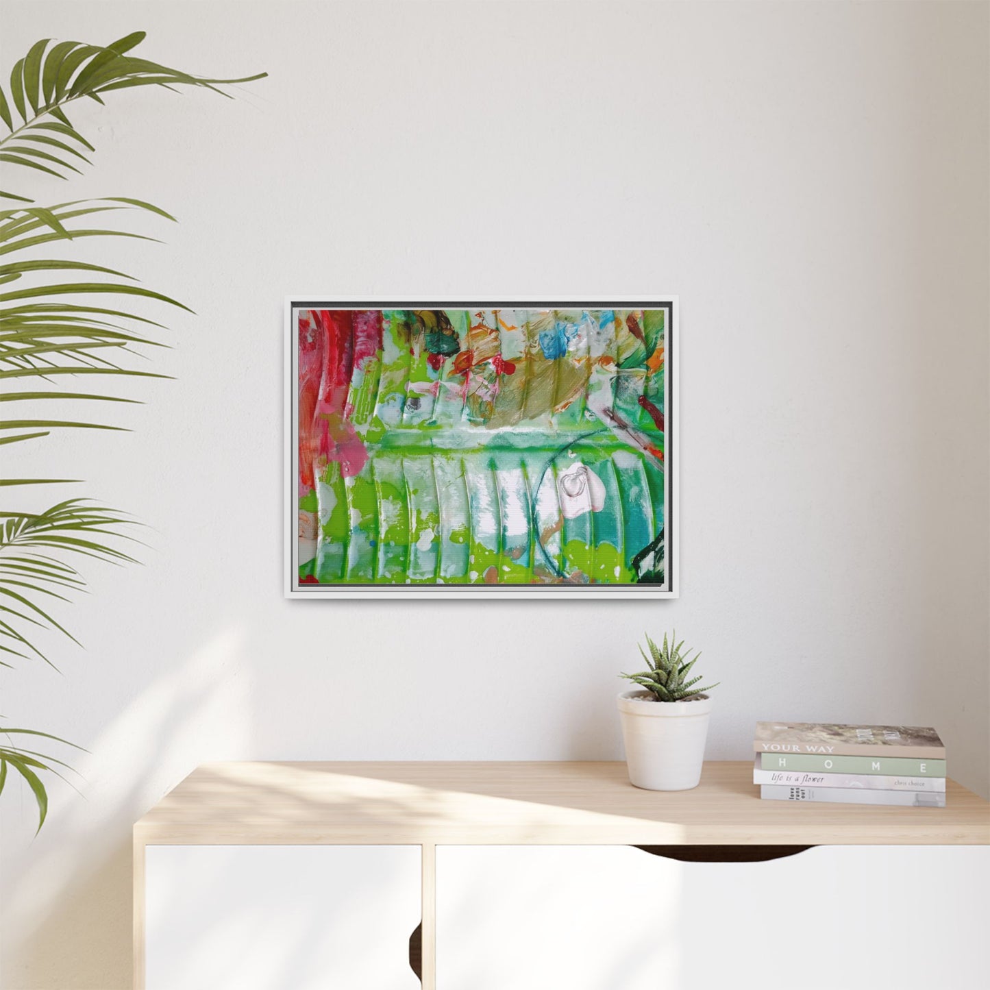'A Mix of Life' Framed Canvas Art